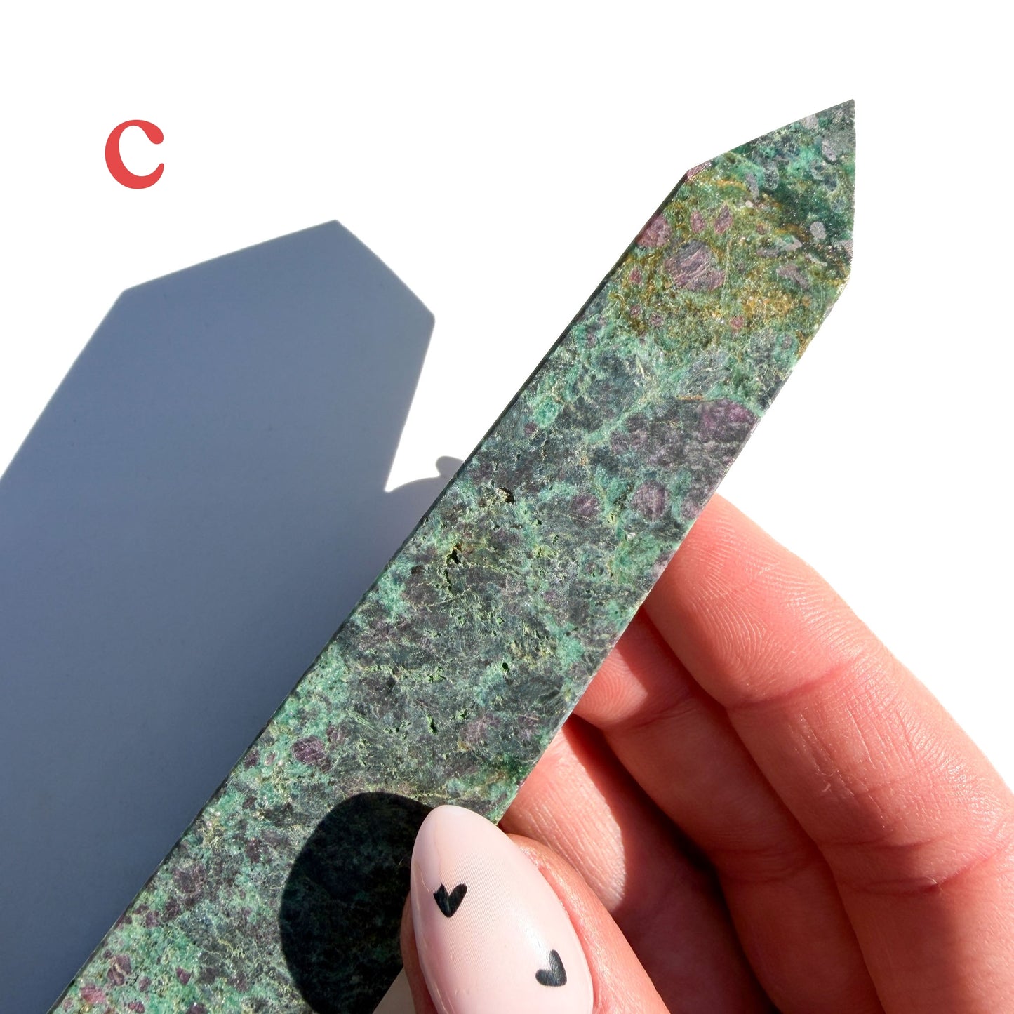 Ruby Zoisite Crystal Tower