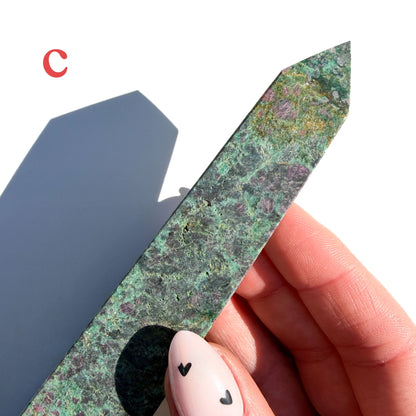 Ruby Zoisite Crystal Tower