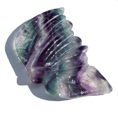 Rainbow Fluorite Crystal Butterfly Wings (with stand)