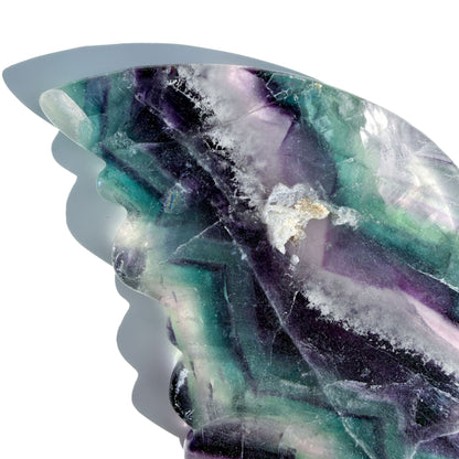Rainbow Fluorite Crystal Butterfly Wings (with stand)