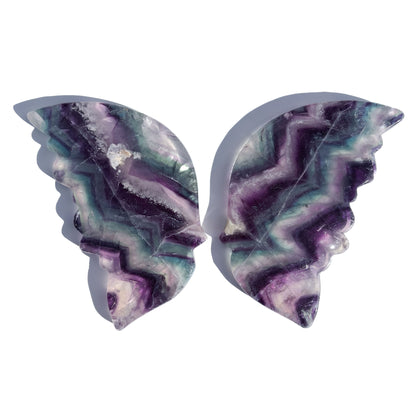 Rainbow Fluorite Crystal Butterfly Wings (with stand)