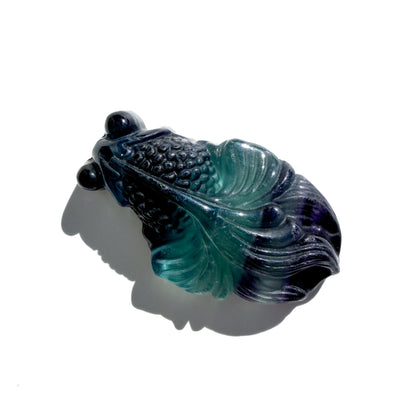 Rainbow Fluorite Goldfish Crystal Pendant