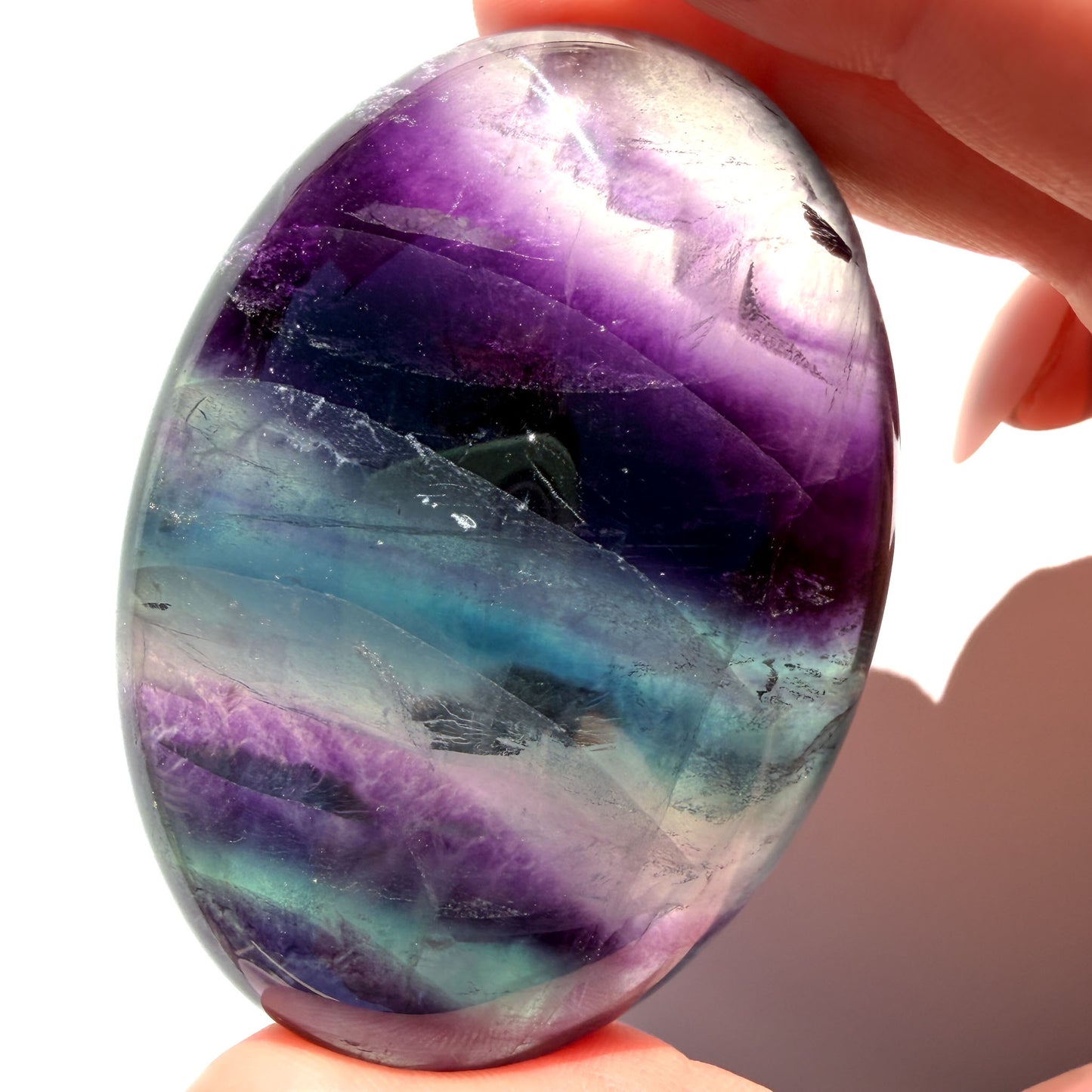 Rainbow Fluorite Large Crystal Palmstone