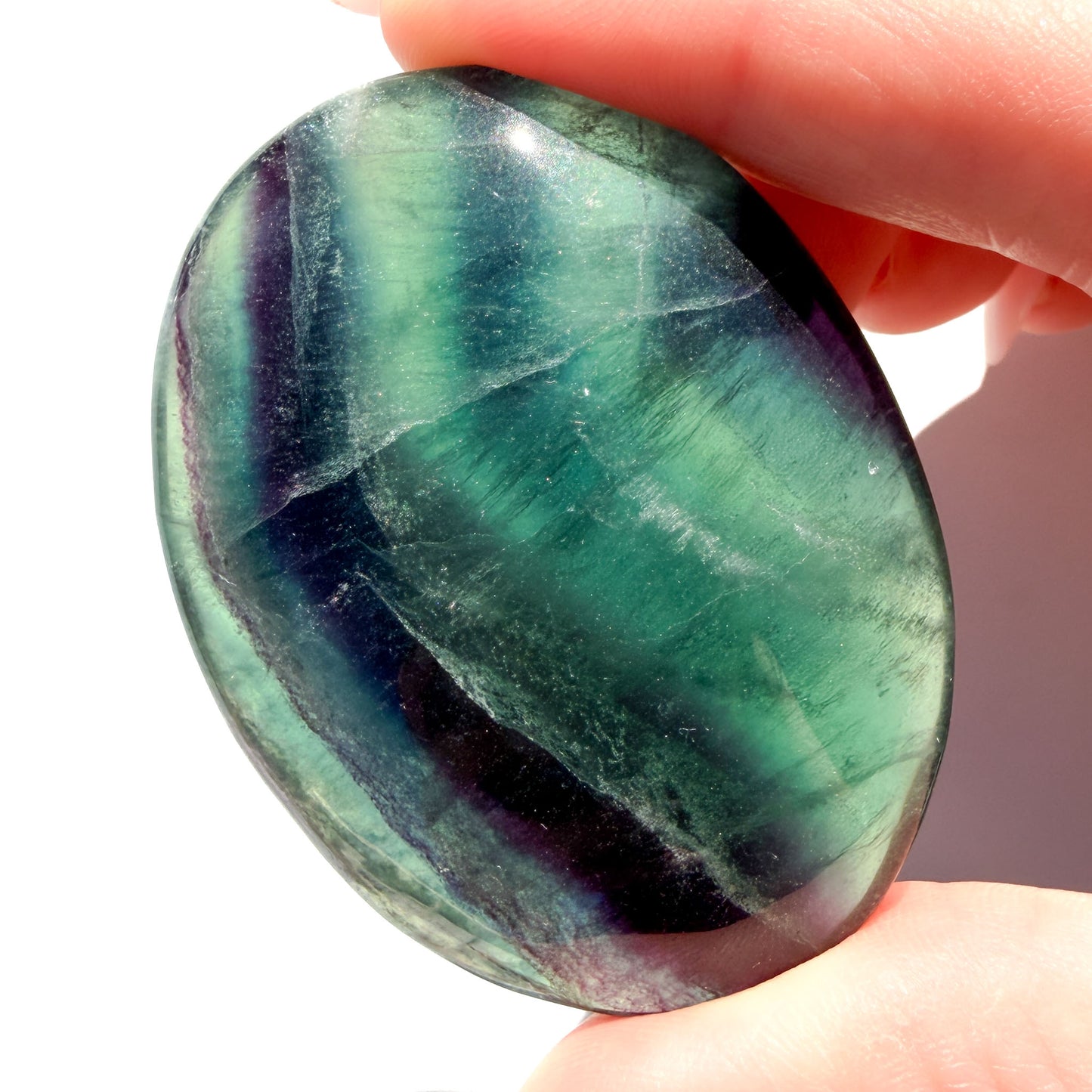 Rainbow Fluorite Small Crystal Palmstone