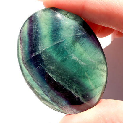 Rainbow Fluorite Small Crystal Palmstone