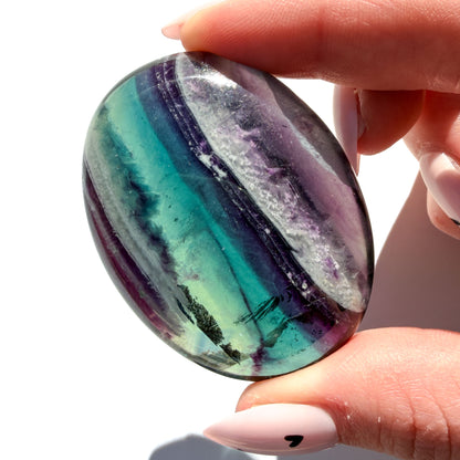 Rainbow Fluorite Small Crystal Palmstone