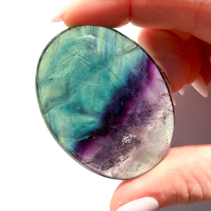 Rainbow Fluorite Small Crystal Palmstone