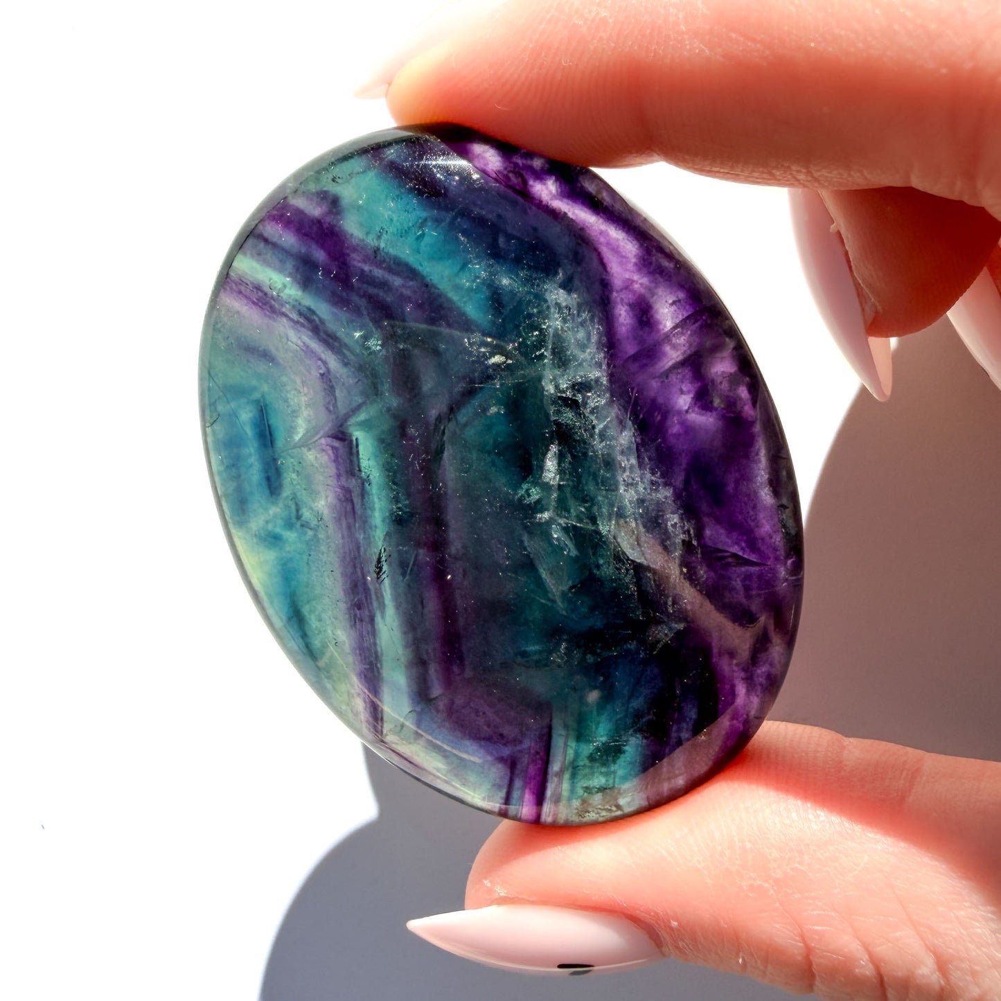 Rainbow Fluorite Small Crystal Palmstone