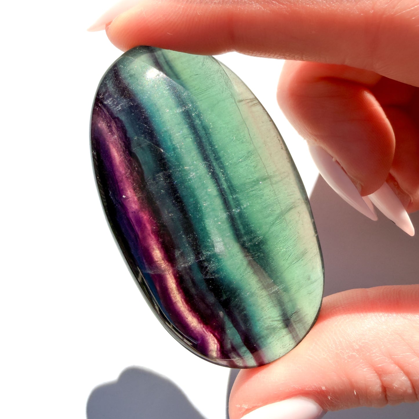 Rainbow Fluorite Small Crystal Palmstone