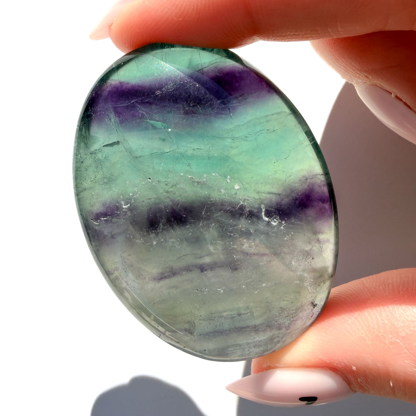 Rainbow Fluorite Small Crystal Palmstone