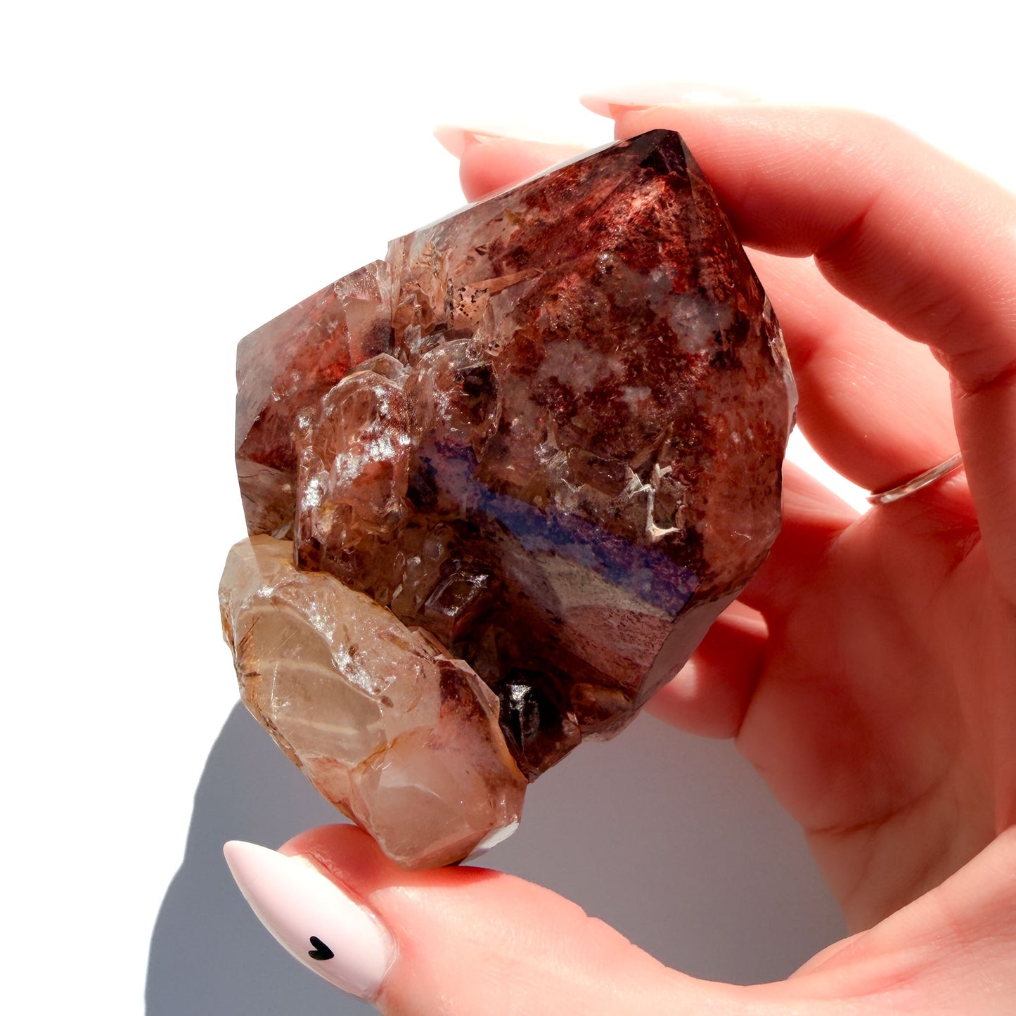 Red Phantom Quartz Crystal Freeform: Option A