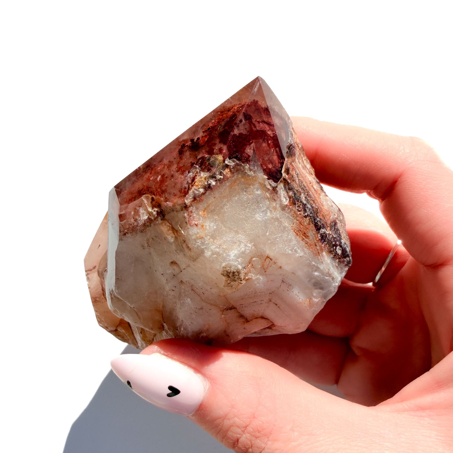 Red Phantom Quartz Crystal Freeform: Option A