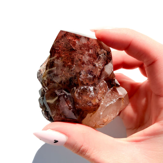 Red Phantom Quartz Crystal Freeform: Option A