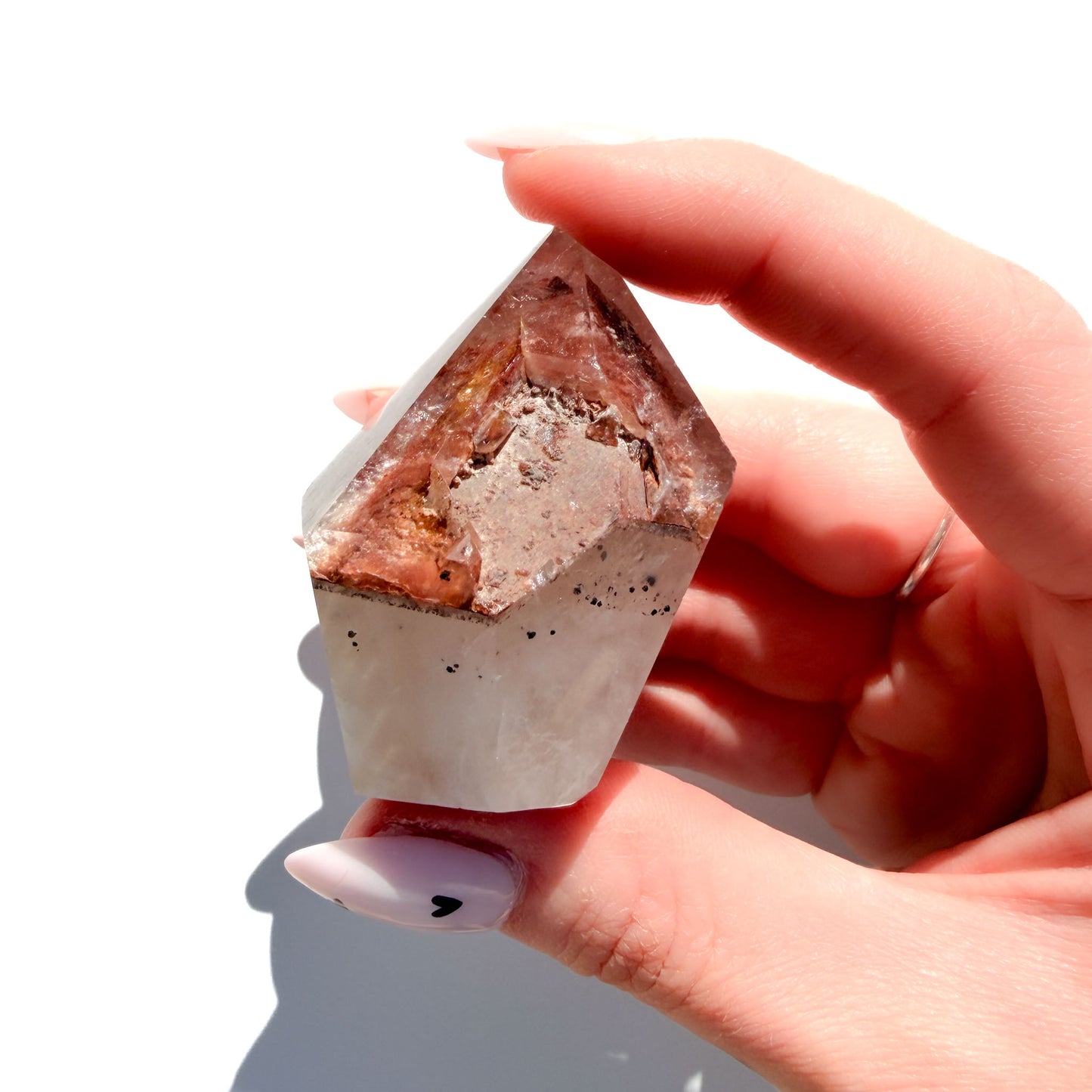 Red Phantom Quartz Crystal Freeform: Option C