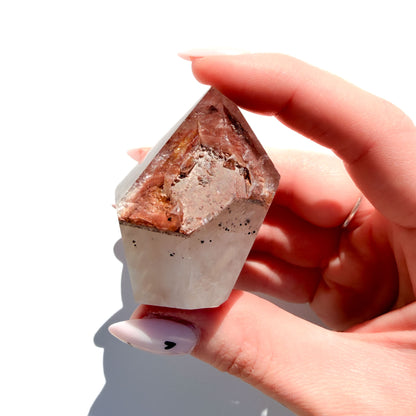 Red Phantom Quartz Crystal Freeform: Option C