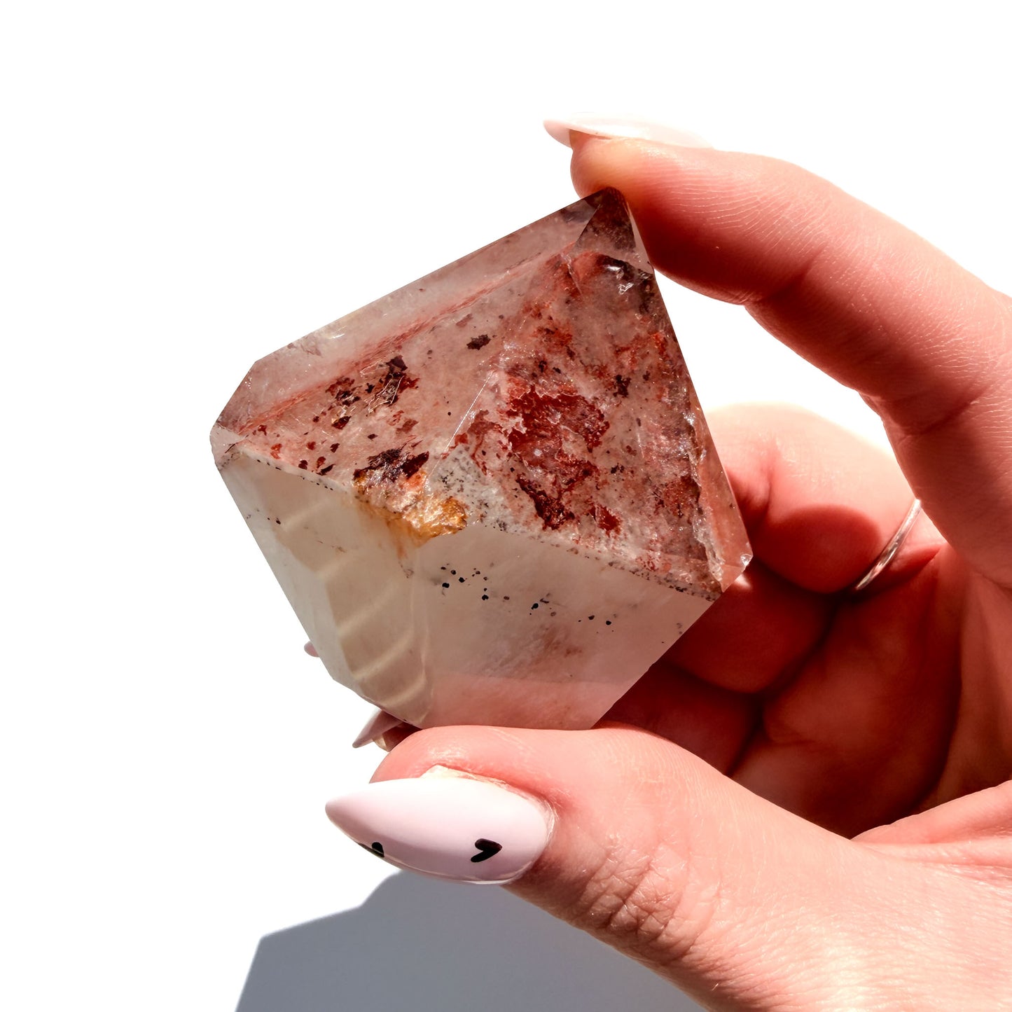 Red Phantom Quartz Crystal Freeform: Option C