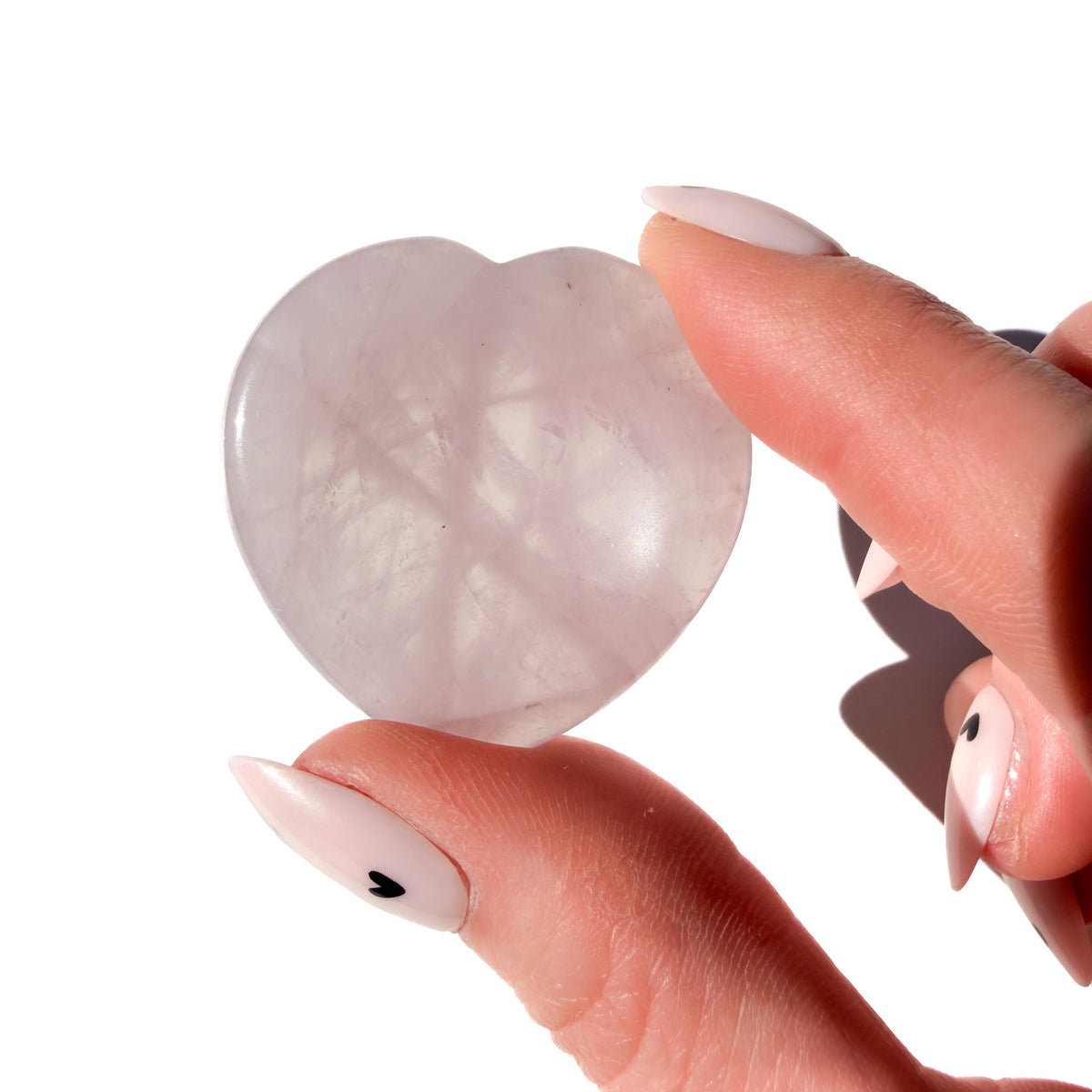Rose Quartz Heart-Shaped Crystal Worry Stone: Pocket Self-Love