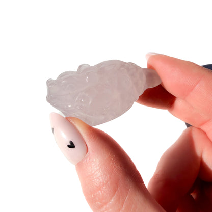 Rose Quartz Mini Crystal Money Toad: The Harmoniser