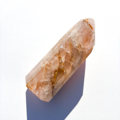 Rose Quartz & Golden Healer Crystal Tower: Option A