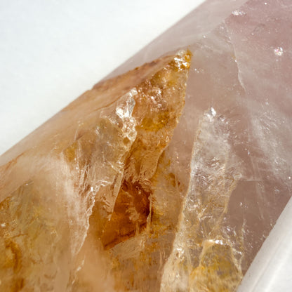 Rose Quartz & Golden Healer Crystal Tower: Option B