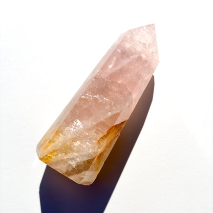 Rose Quartz & Golden Healer Crystal Tower: Option B