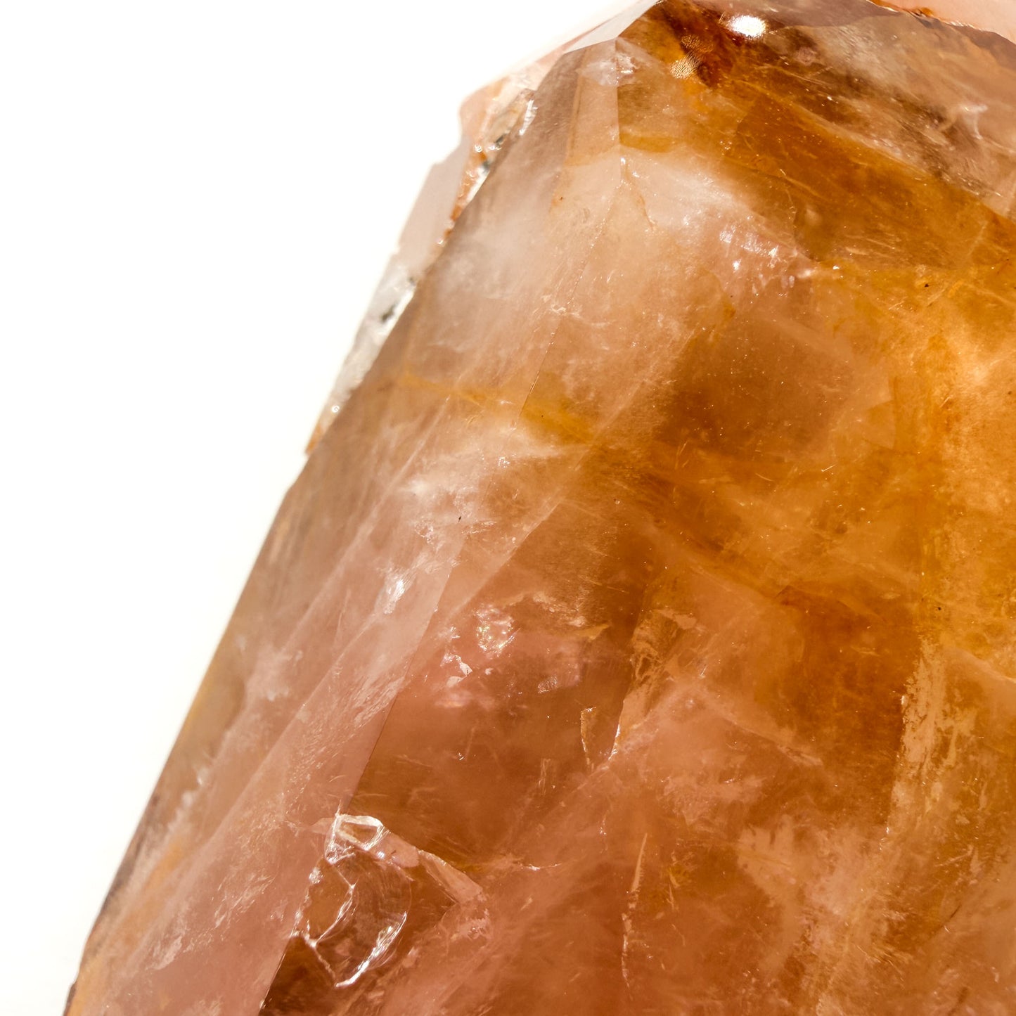 Rose Quartz & Golden Healer Crystal Tower: Option C