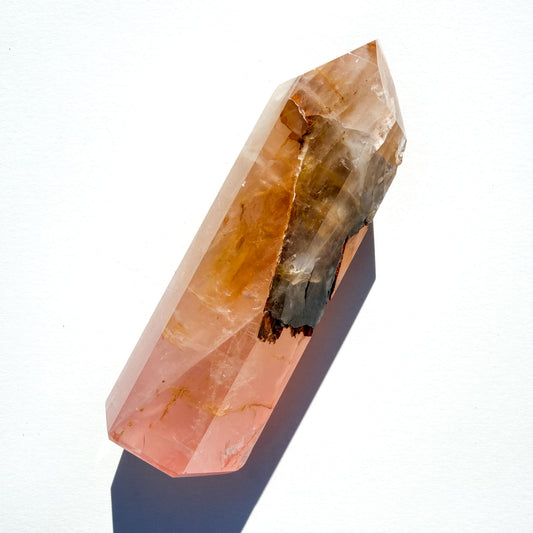 Rose Quartz & Golden Healer Crystal Tower: Option C