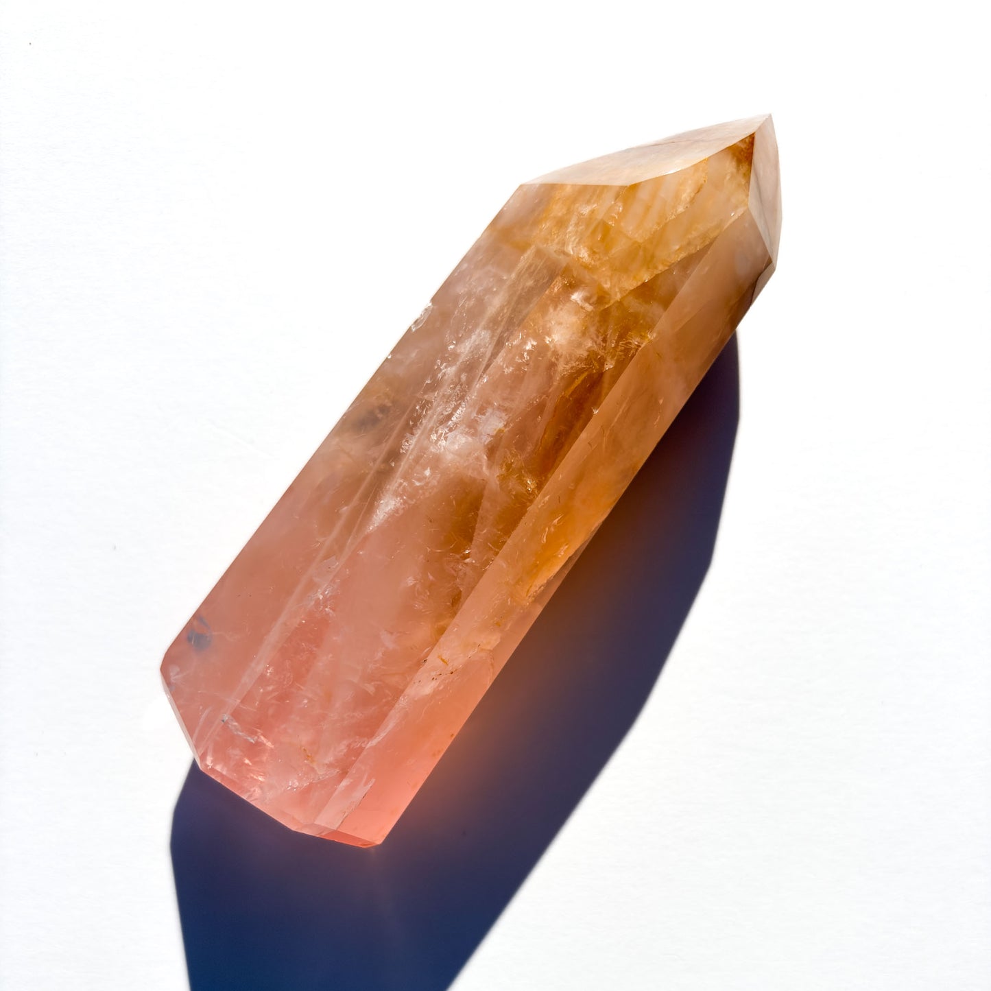 Rose Quartz & Golden Healer Crystal Tower: Option C