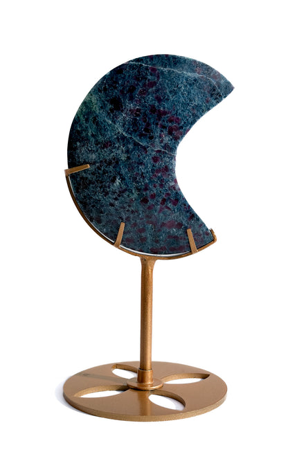 Ruby Zoisite & Blue Kyanite Crystal Moon: Option E