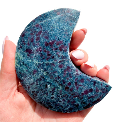 Ruby Zoisite & Blue Kyanite Crystal Moon: Option E