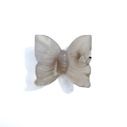Sakura Flower Agate Crystal Butterfly