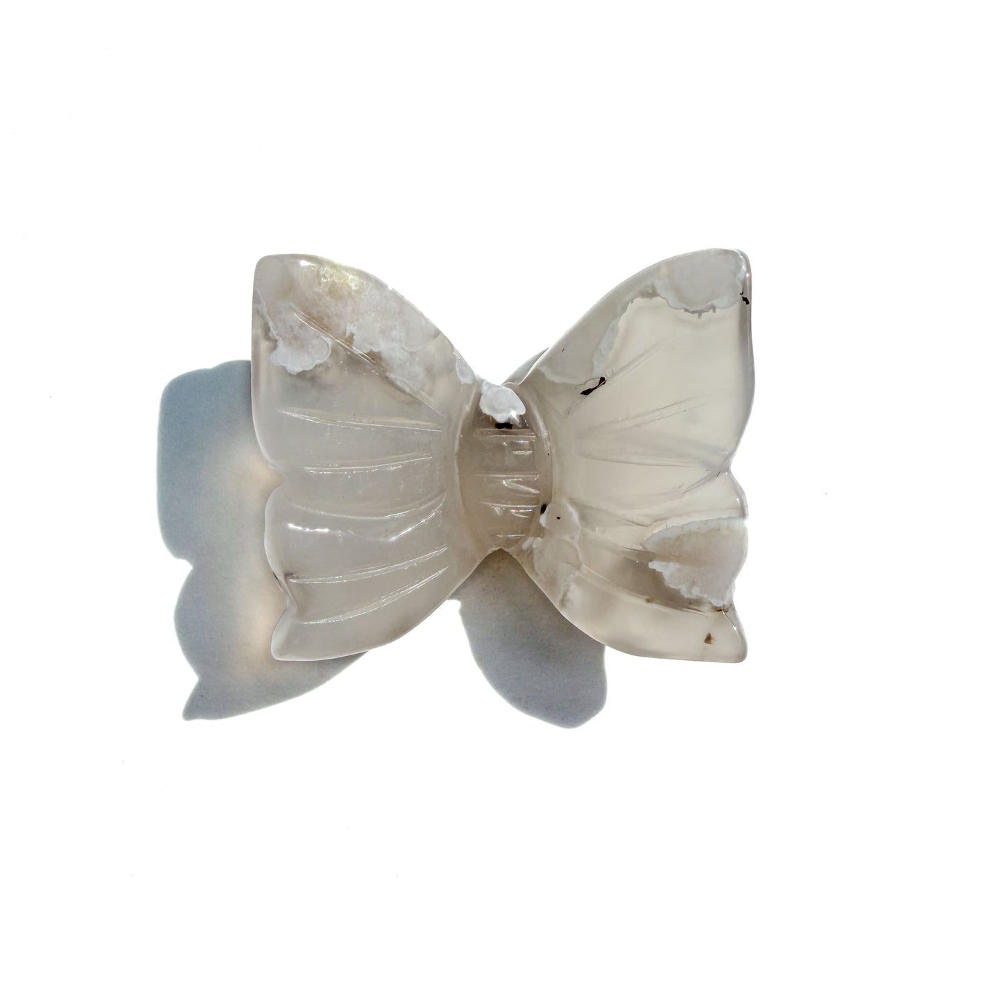 Sakura Flower Agate Crystal Butterfly