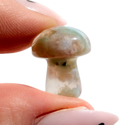 Sakura Flower Agate Mini Crystal Mushroom