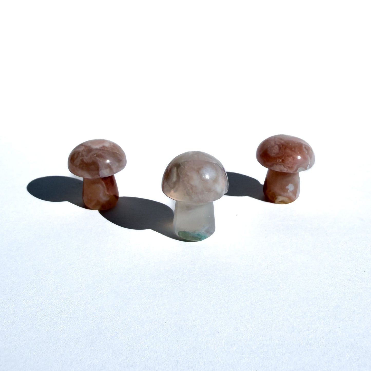 Sakura Flower Agate Mini Crystal Mushroom