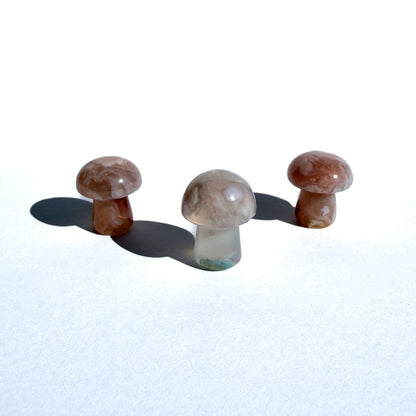 Sakura Flower Agate Mini Crystal Mushroom