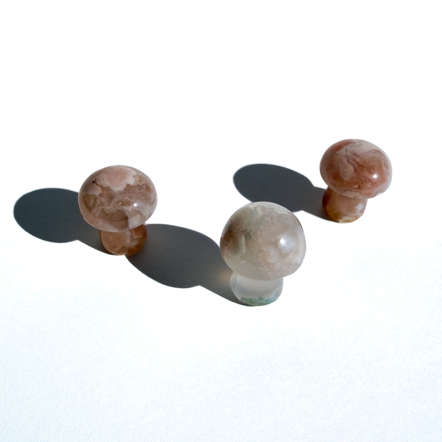 Sakura Flower Agate Mini Crystal Mushroom