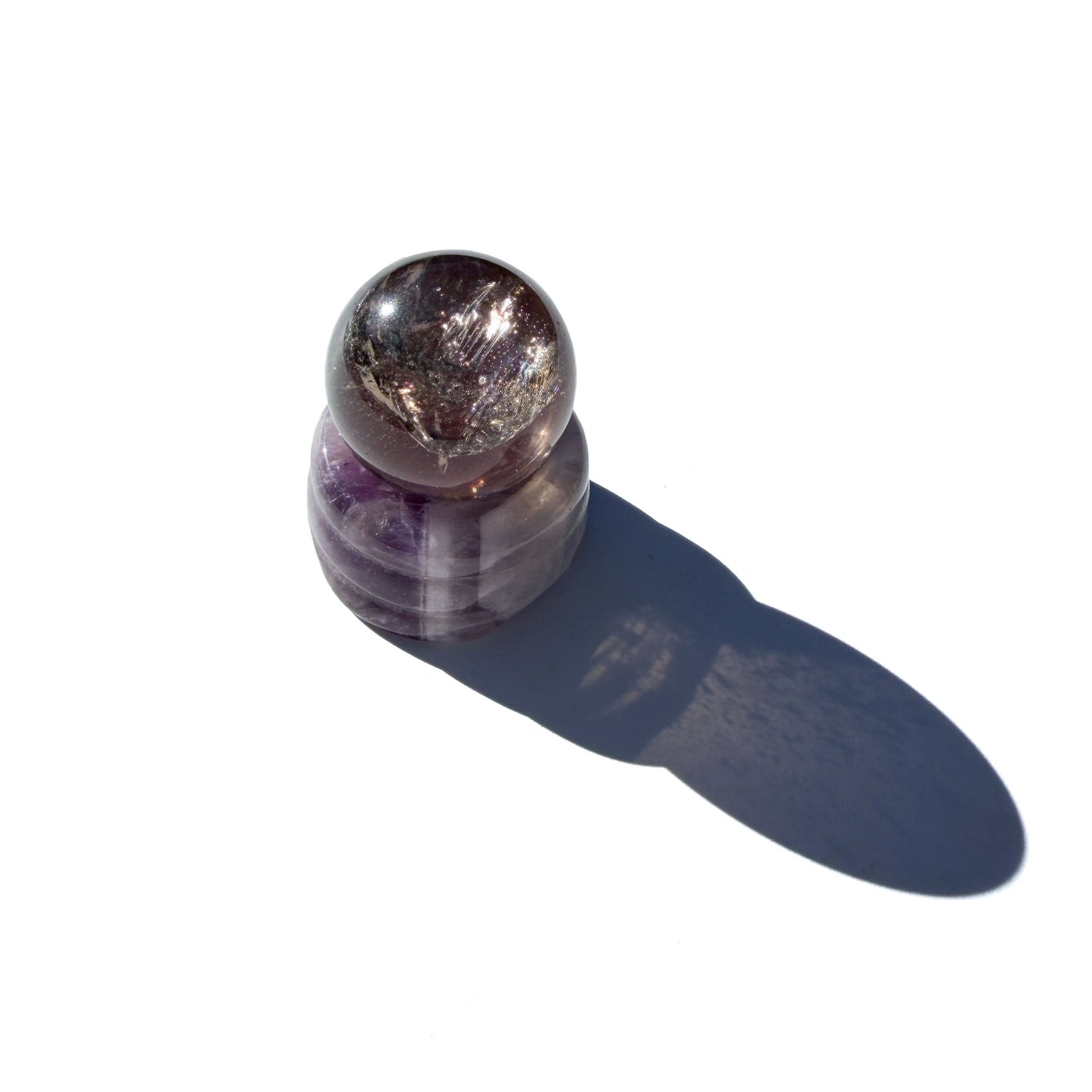 Smoky Quartz Mini Crystal Sphere With Rainbows