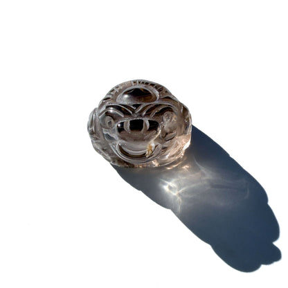 Smoky Quartz Mini Crystal Money Toad: The Guardian