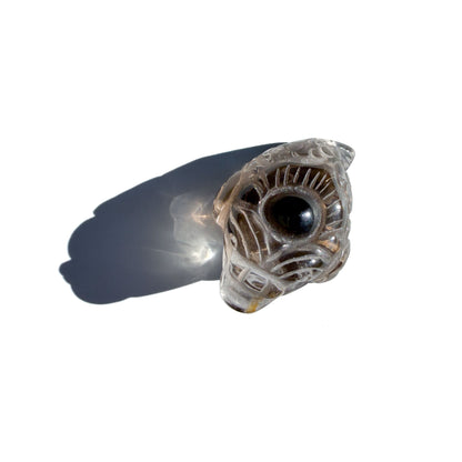 Smoky Quartz Mini Crystal Money Toad: The Guardian