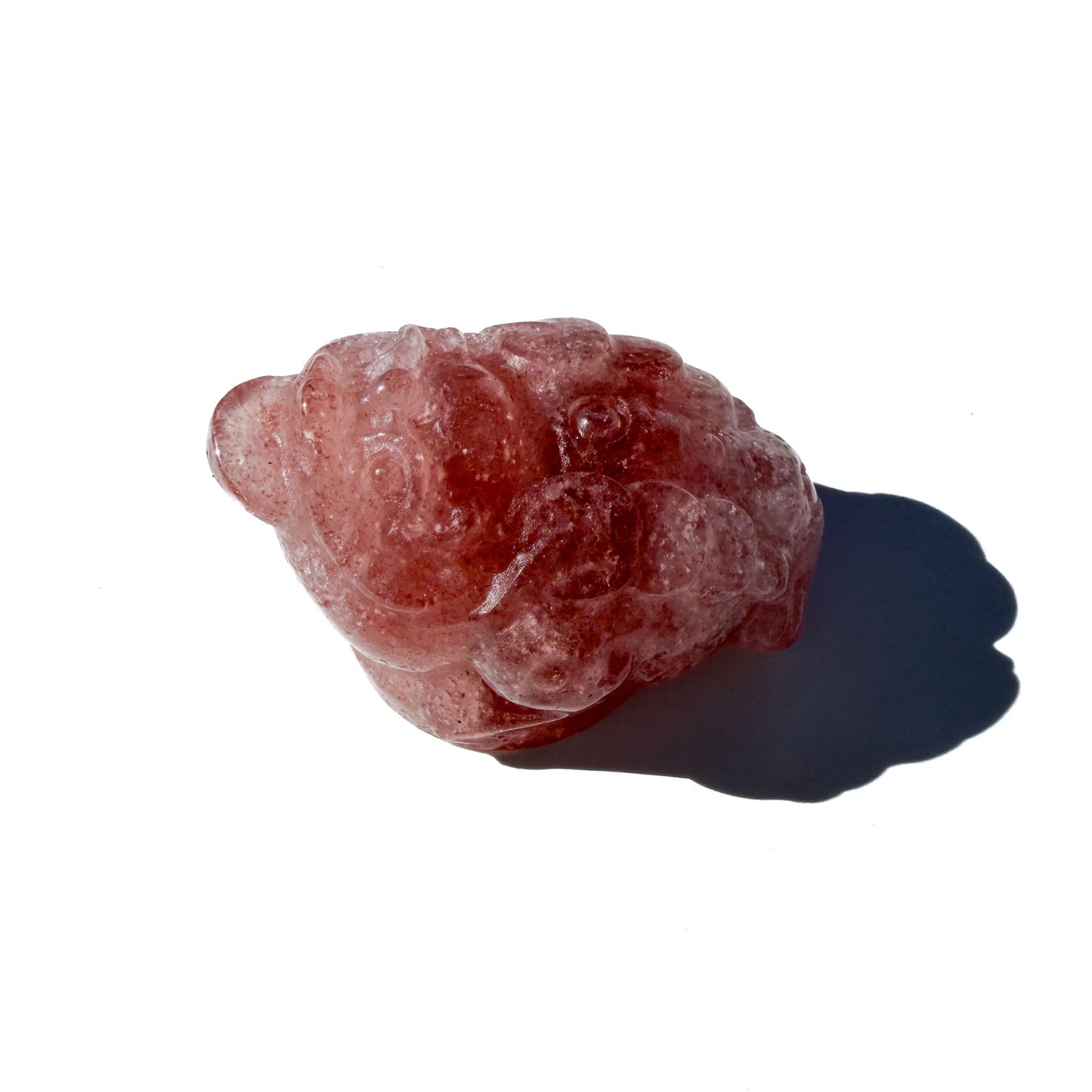 Strawberry Quartz Mini Crystal Money Toad: The Joyful Creator