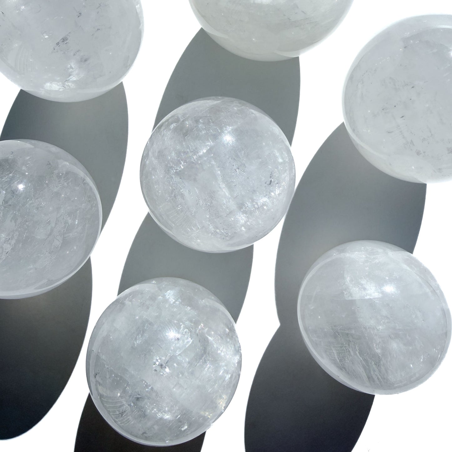 White Calcite Crystal Sphere