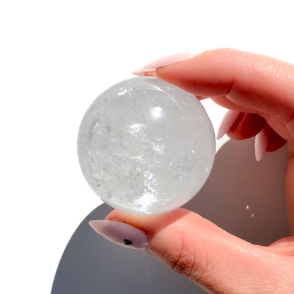 White Calcite Crystal Sphere